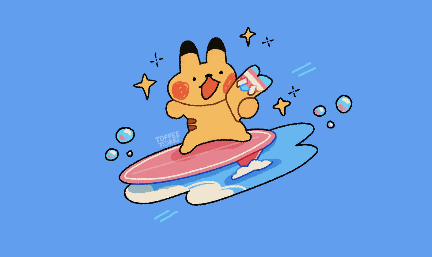 trans surfin pika